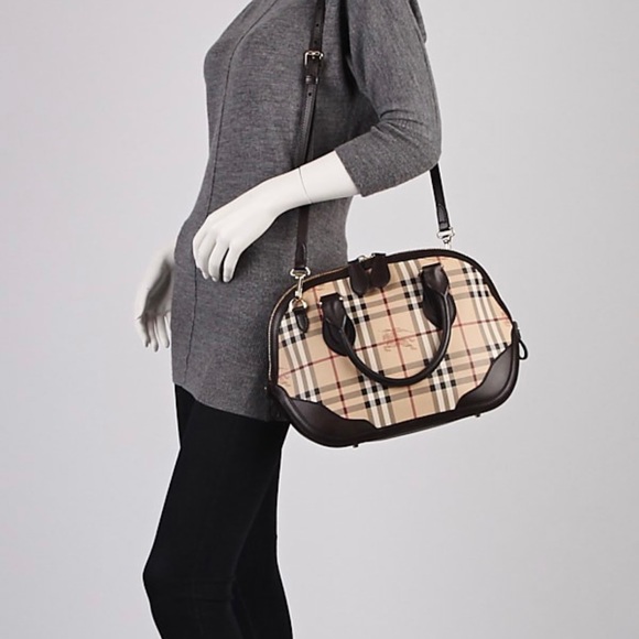 Burberry Handbags - Burberry Orchard Haymarket Check Leather Satchel 🎁🎈